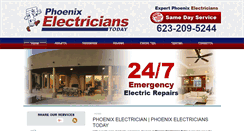 Desktop Screenshot of phoenixelectricianstoday.com